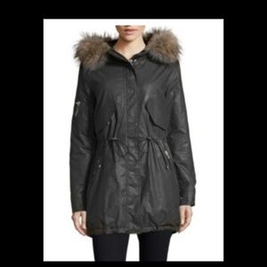 Sam Hudson Military Long Coat detachable Fur Trim
